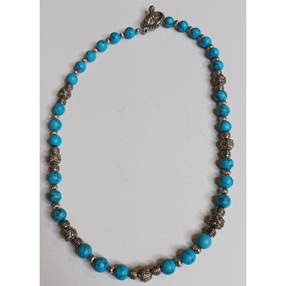 Bohemian Blue Beaded Necklace Chic Layering Statement